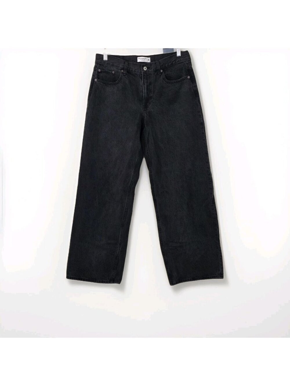 Abercrombie Curve Love The Ultra Loose 28 Black Low Rise Cotton Edgy